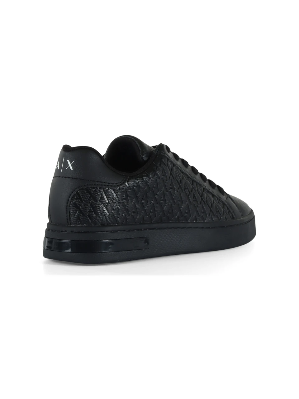 NERO | Sneakers effetto saffiano con logo impresso