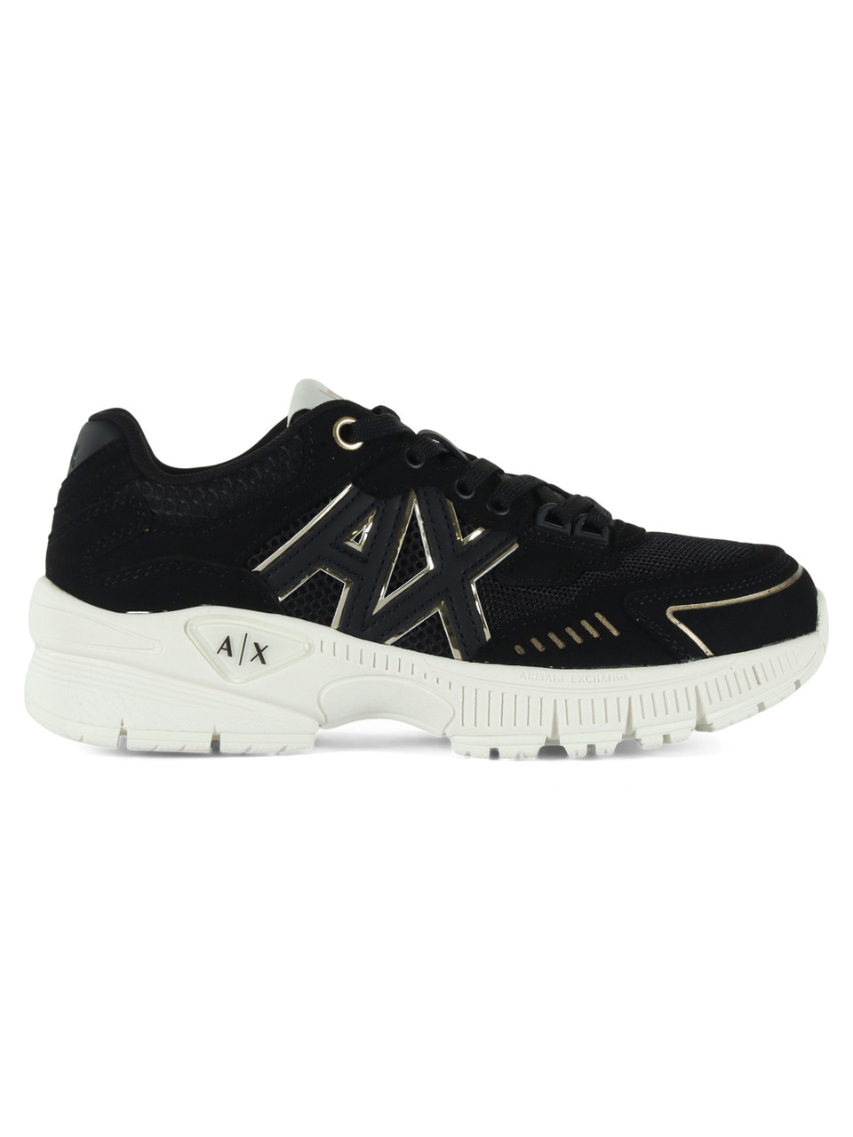 NERO | Sneakers in tessuto ed eco suede con patch logo