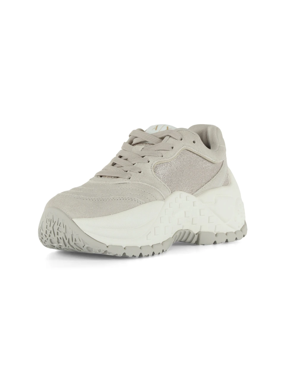 GRIGIO CHIARO | Sneakers in pelle e tessuto con patch logo