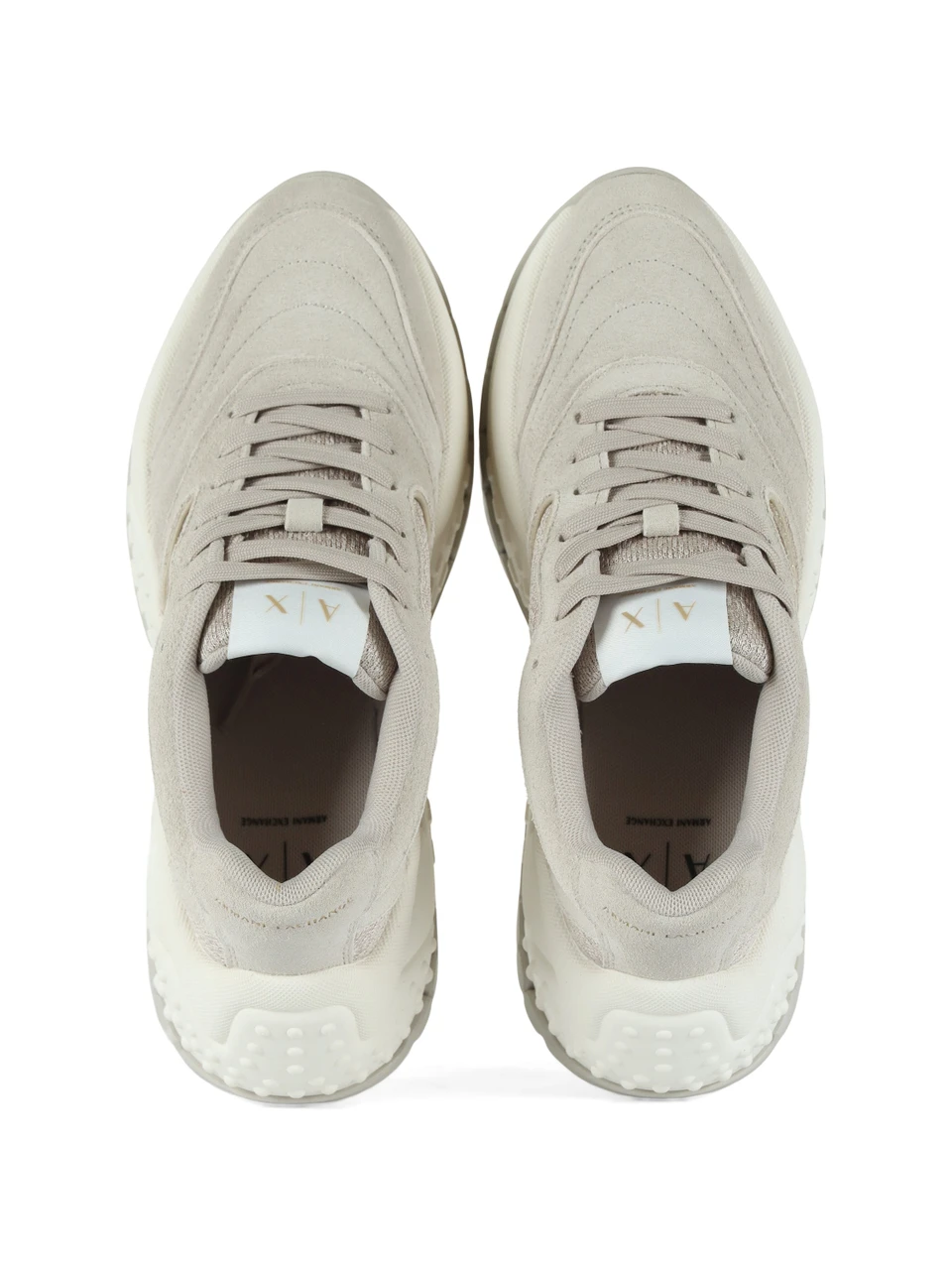 GRIGIO CHIARO | Sneakers in pelle e tessuto con patch logo