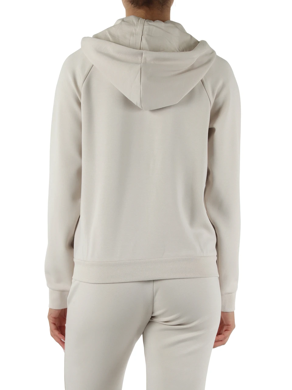 GRIGIO CHIARO | Felpa con zip e cappuccio in misto viscosa