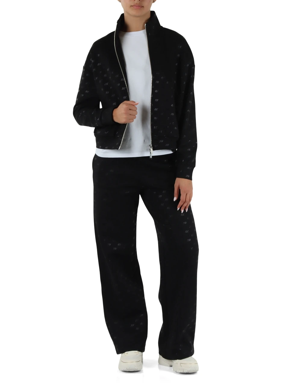 NERO | Felpa in misto cotone con zip