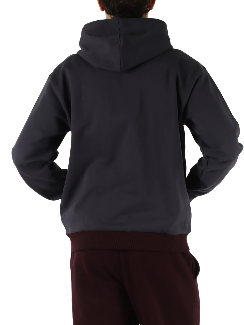 GRIGIO | Felpa color block classic fit in cotone garzato
