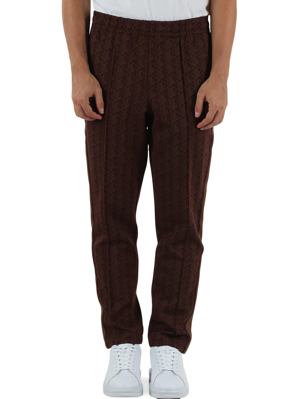 MERLOT | Pantaloni sportivi regular fit in tessuto jacquard