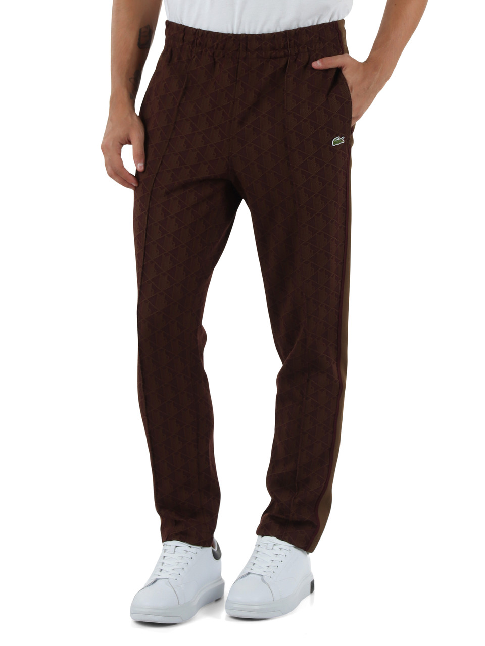 MERLOT | Pantaloni sportivi regular fit in tessuto jacquard