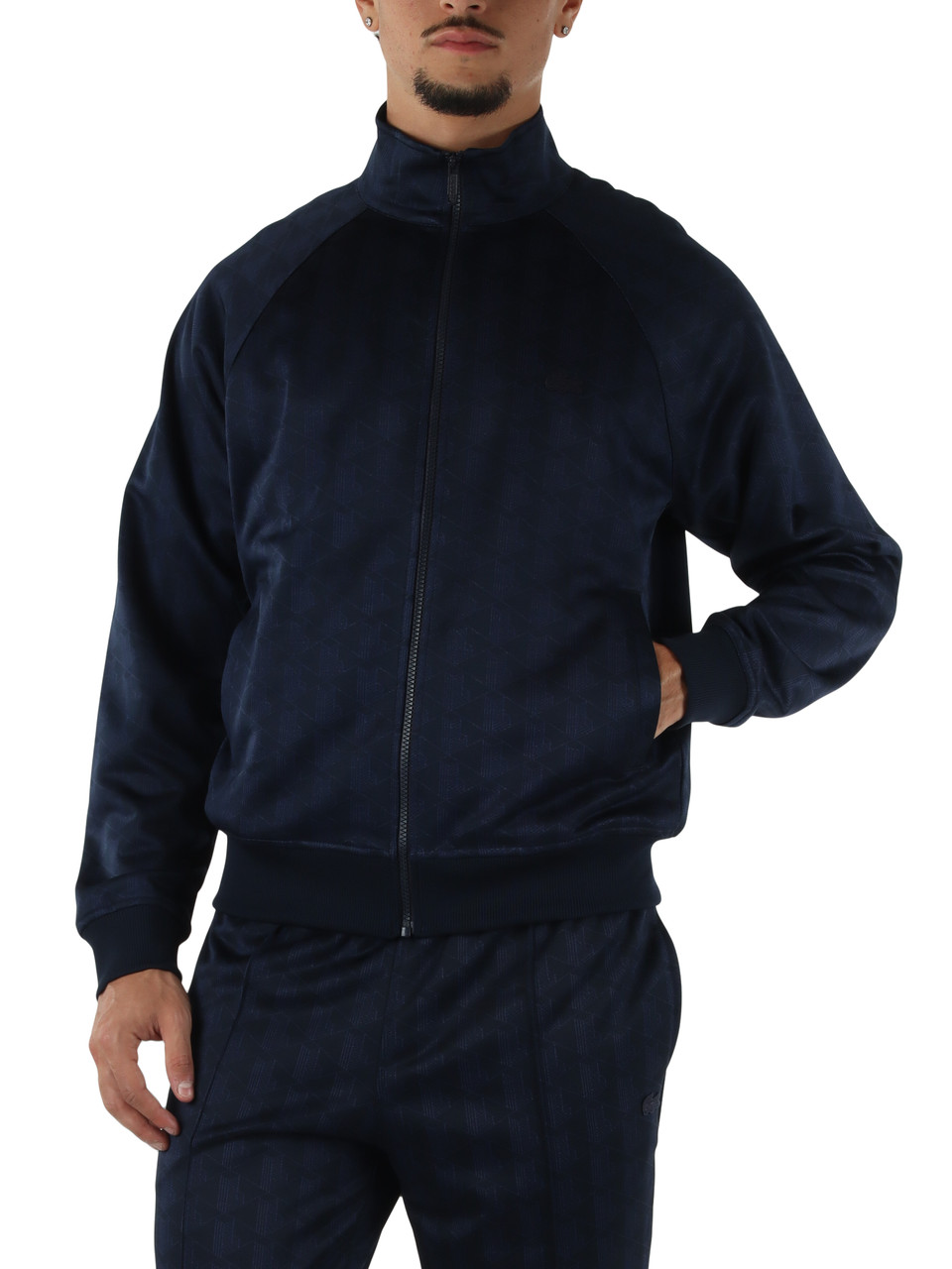 BLU | Felpa regular fit con zip in tessuto acetato