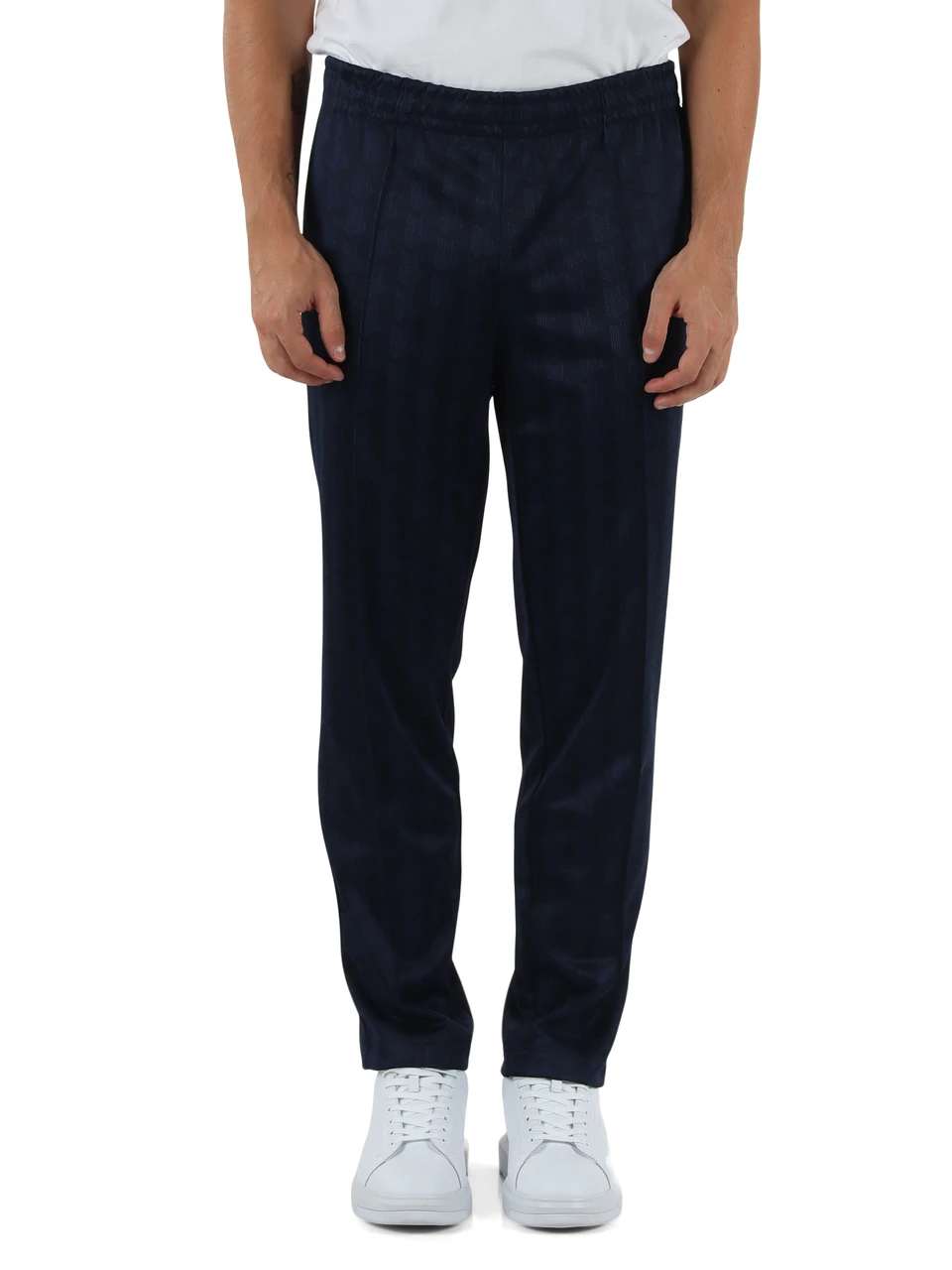 BLU | Pantaloni sportivi regular fit in tessuto acetato