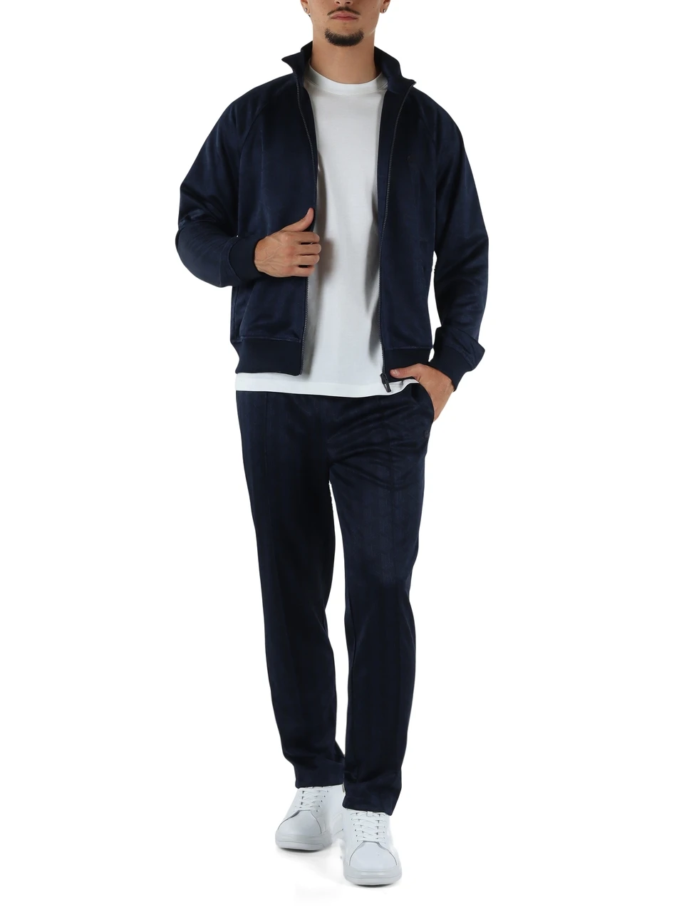 BLU | Pantaloni sportivi regular fit in tessuto acetato