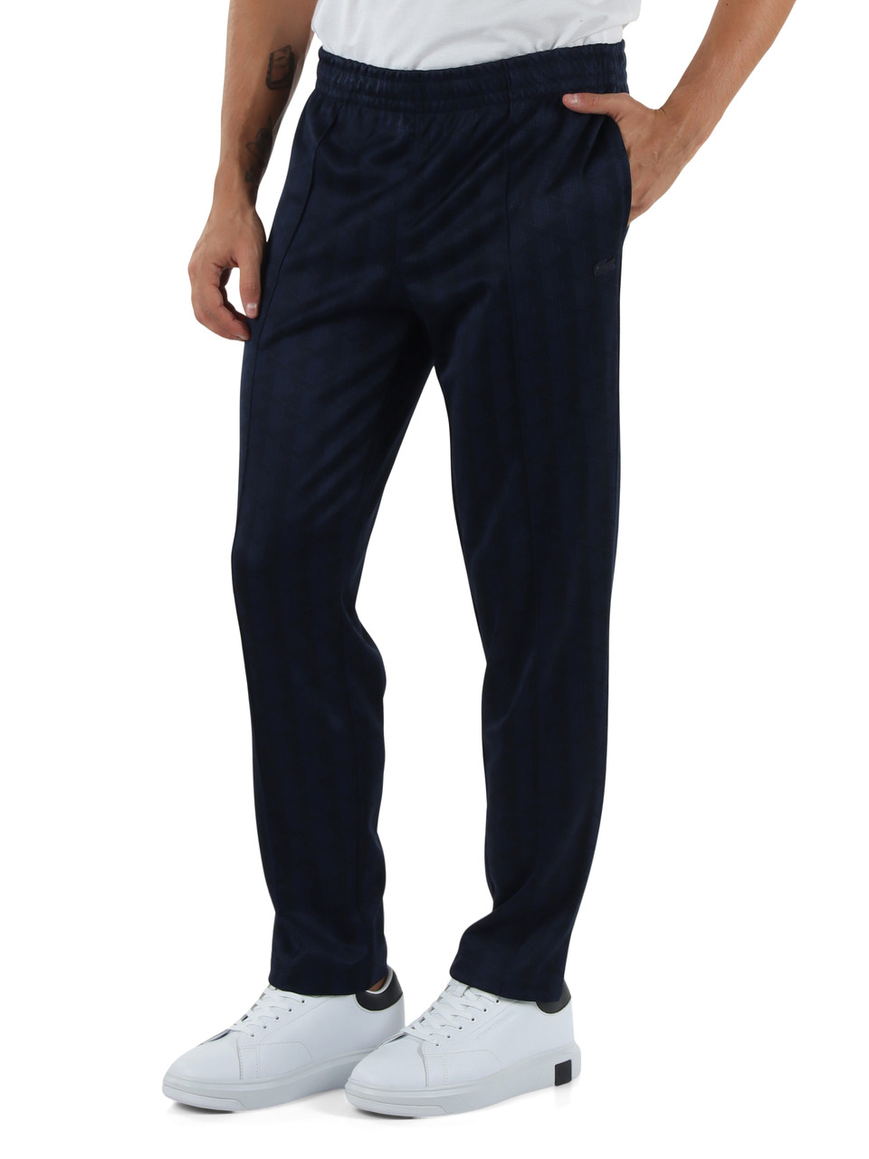 BLU | Pantaloni sportivi regular fit in tessuto acetato