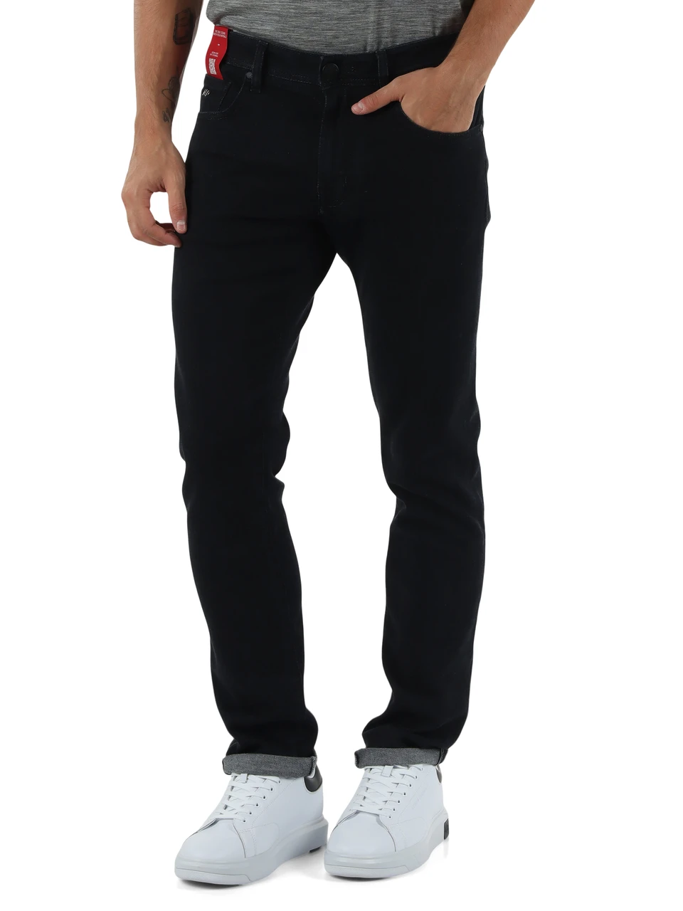 NERO | Pantalone jeans regular slim fit MICHELANGELO DENIM TENCEL