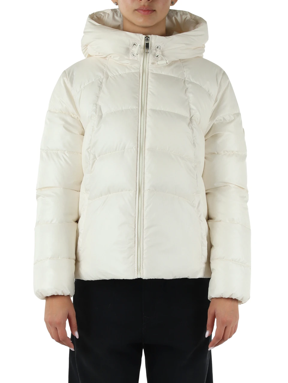 OFF WHITE | Piumino sintetico trapuntato con cappuccio