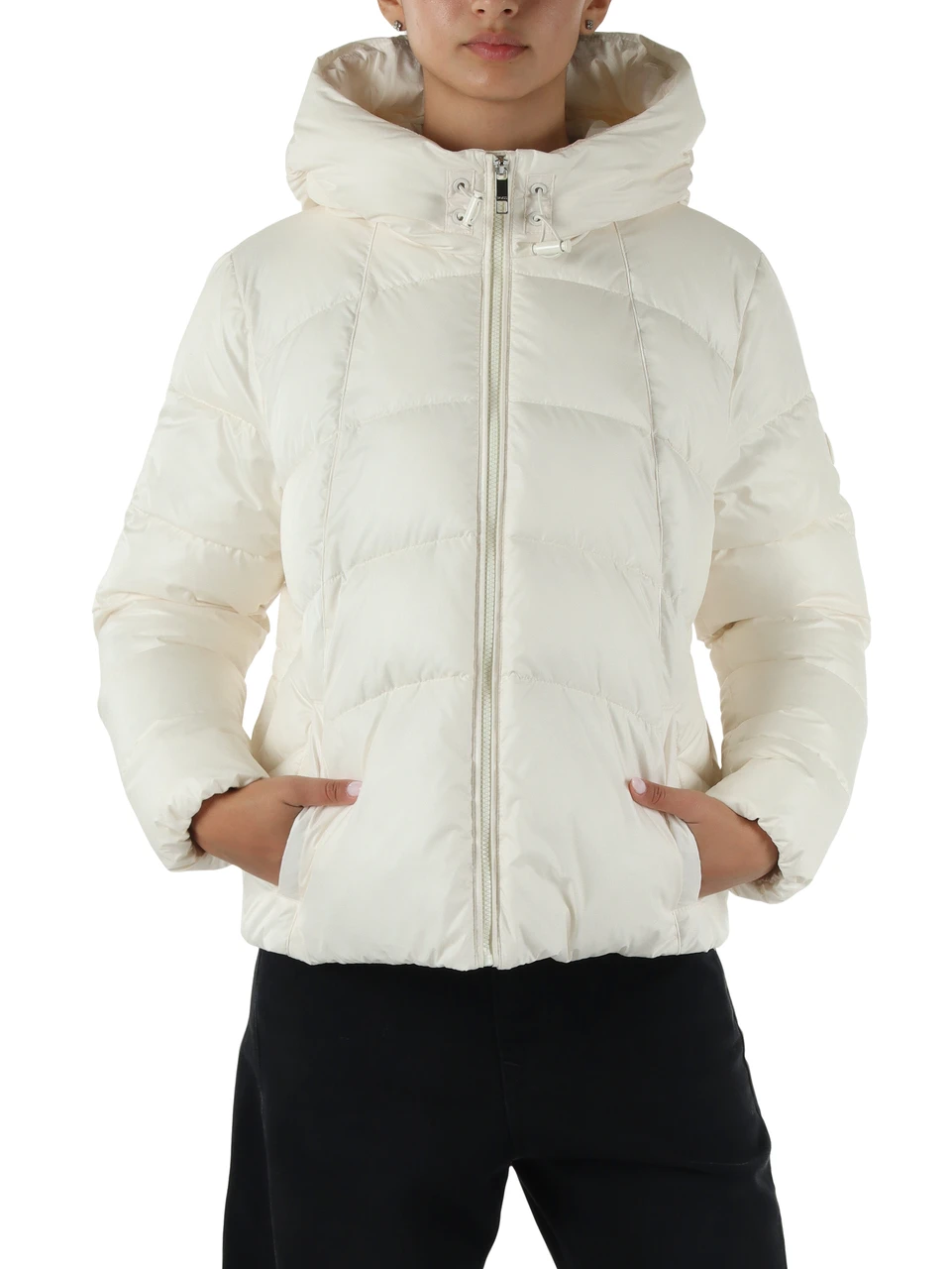 OFF WHITE | Piumino sintetico trapuntato con cappuccio