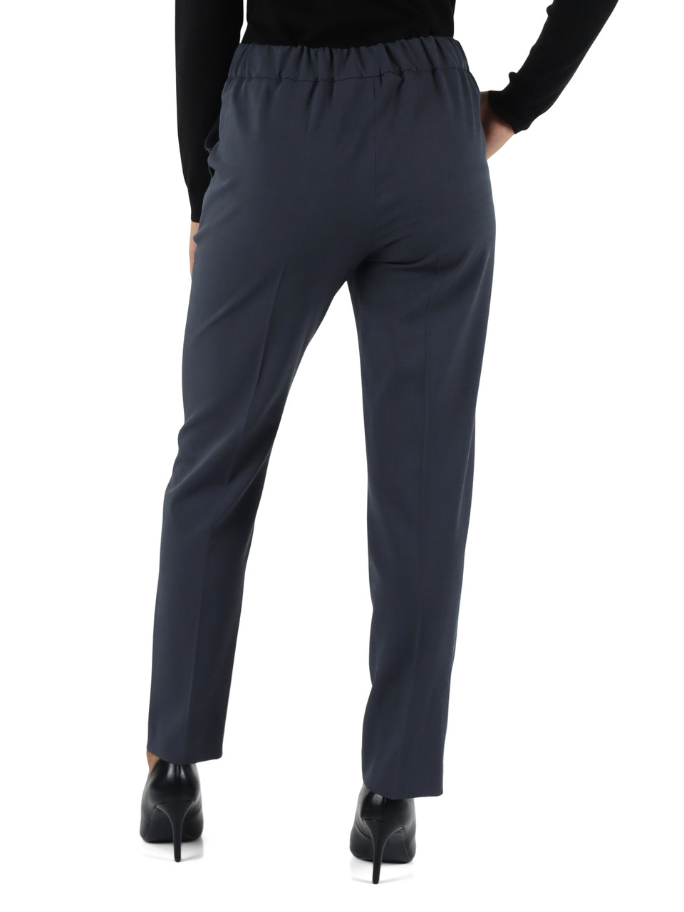 GRIGIO | Pantalone a sigaretta in misto viscosa