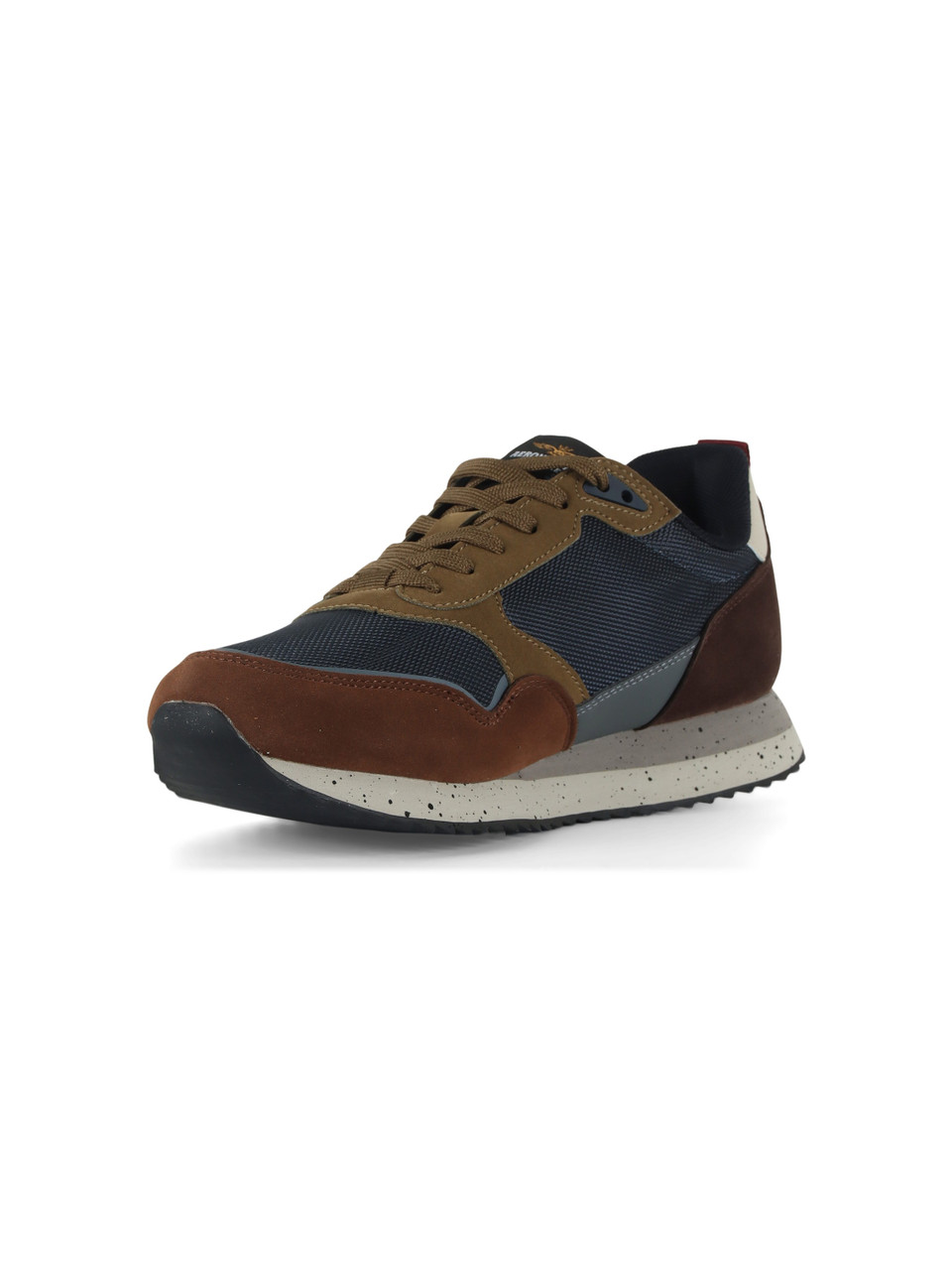 BLU CHIARO | Sneakers in tessuto ed ecosuede con patch logo