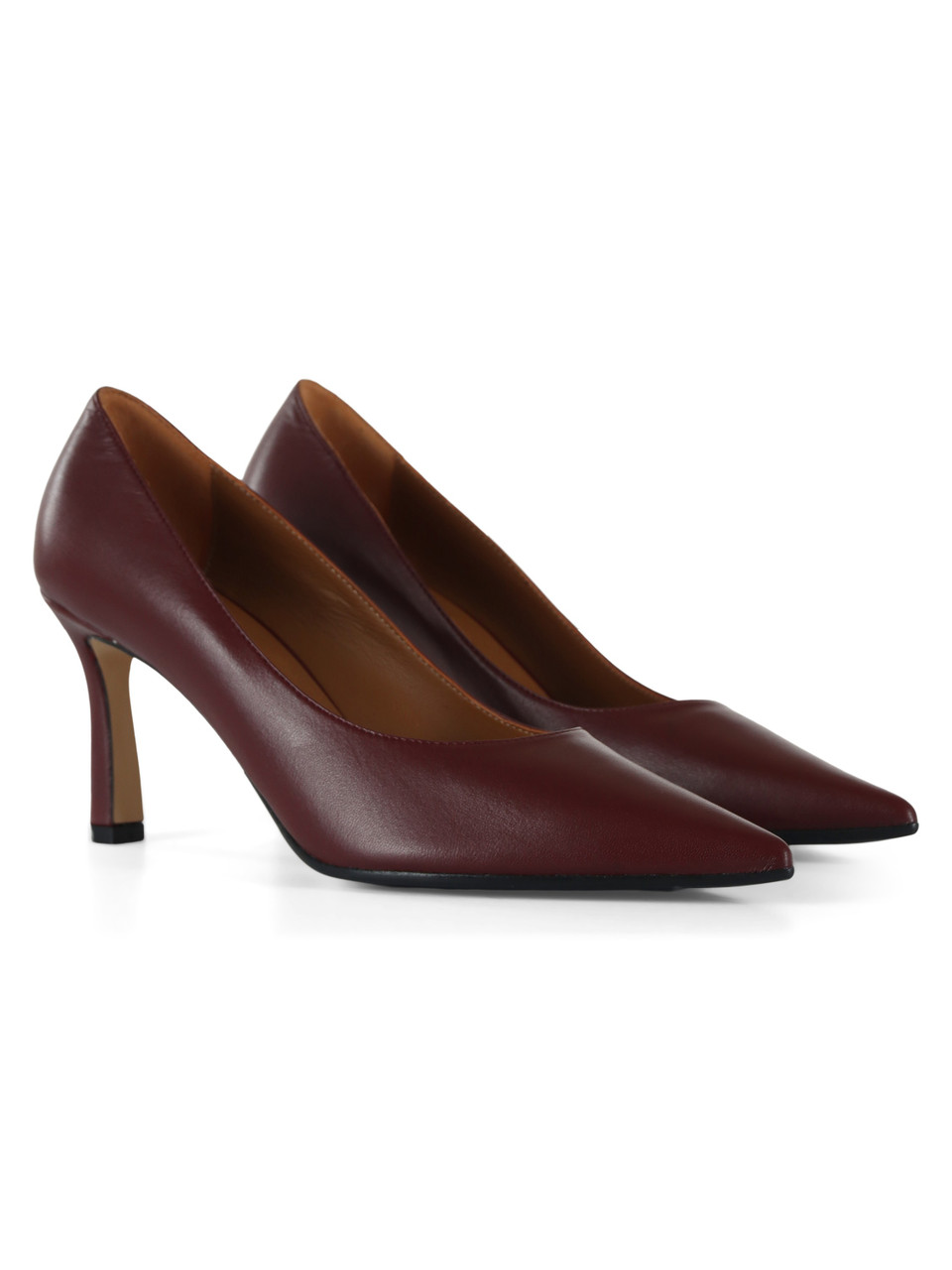 BORDEAUX | Décolleté in pelle