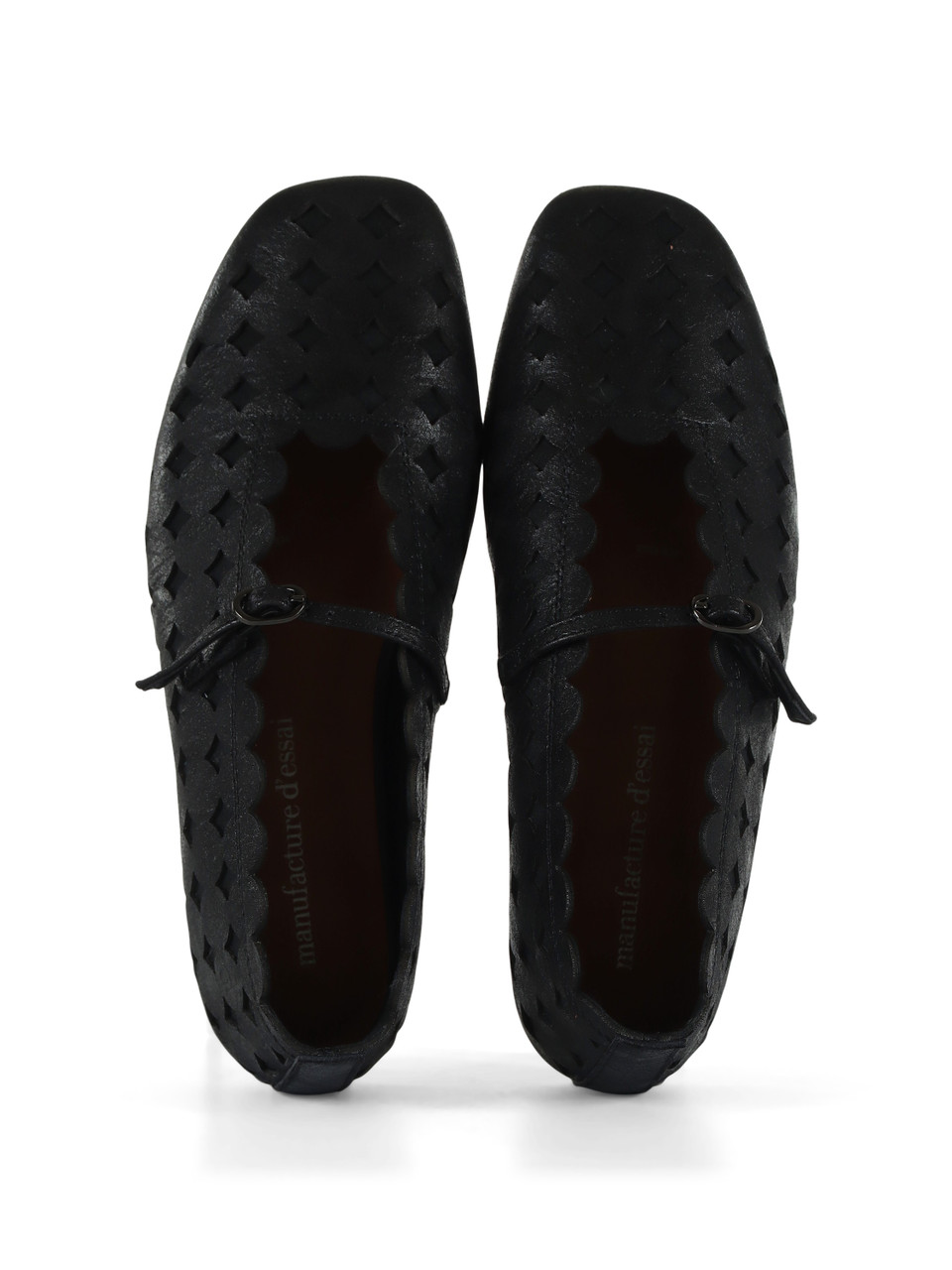 NERO | Ballerine in pelle con cinturino