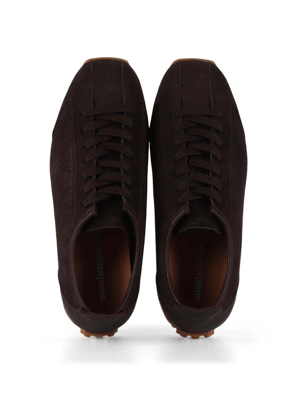 marrone scuro | Sneakers in pelle con lavorazione a rilievo
