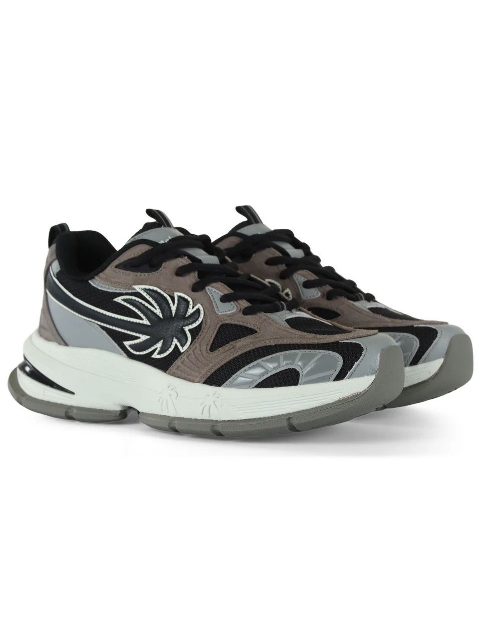 GRIGIO | Sneakers in pelle e tessuto PALM RUNNER