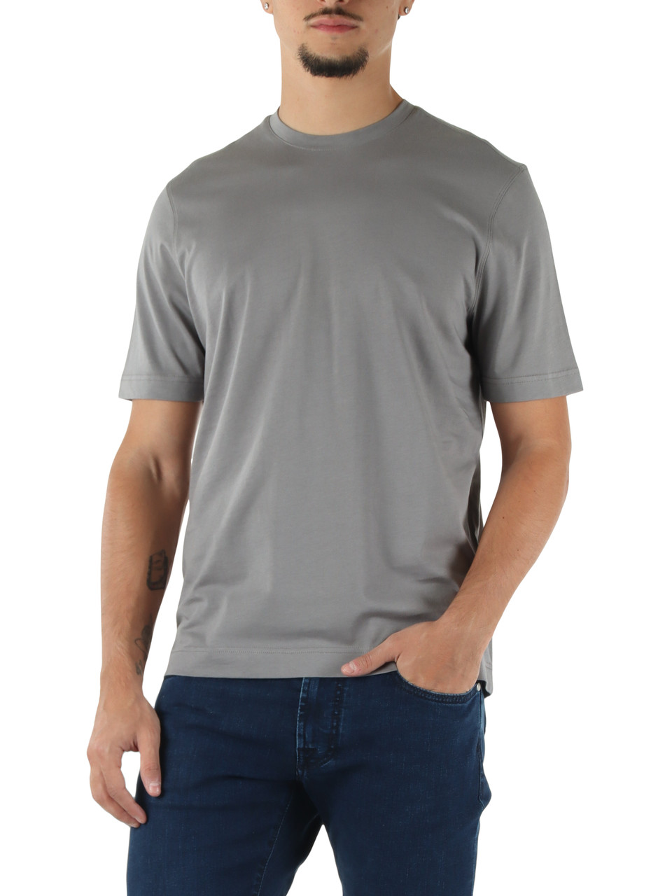GRIGIO | T-shirt Second Skin in cotone Supima