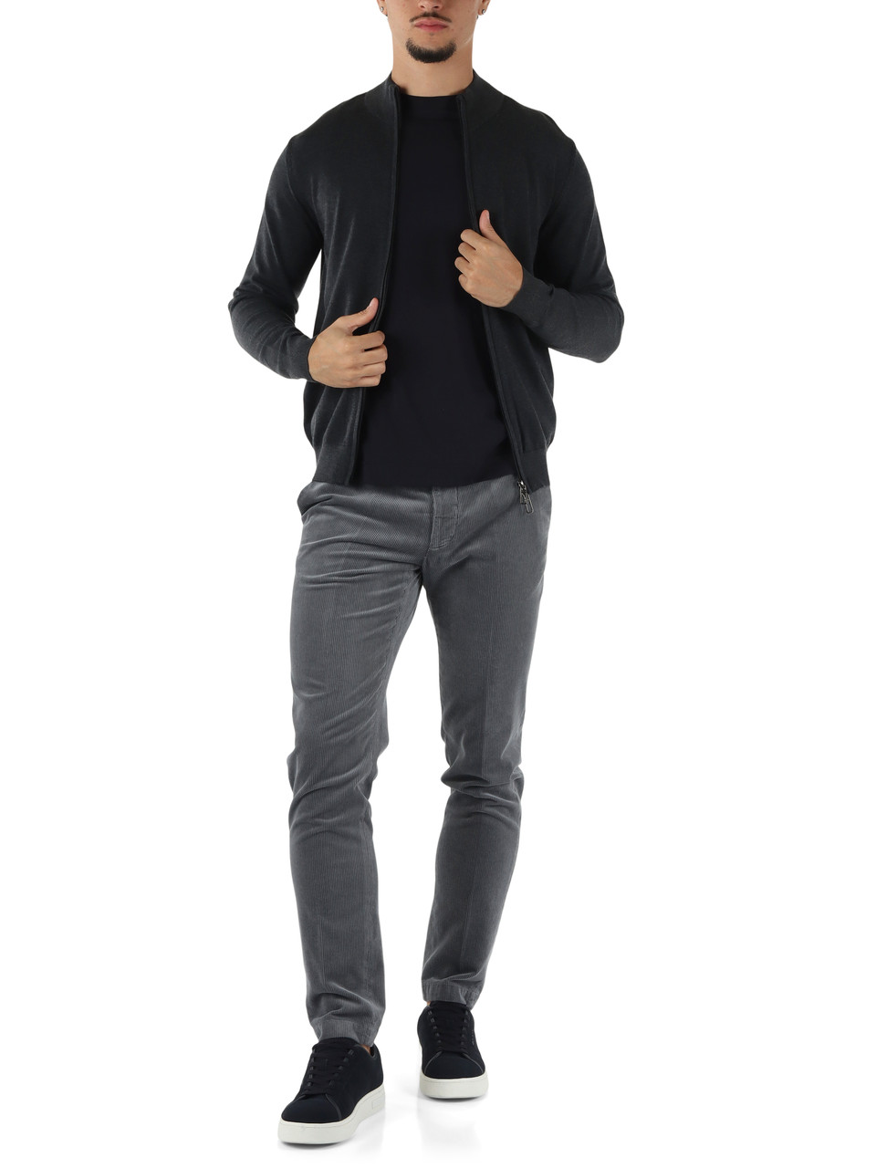BLU SCURO | T-shirt Second Skin manica lunga in cotone Supima