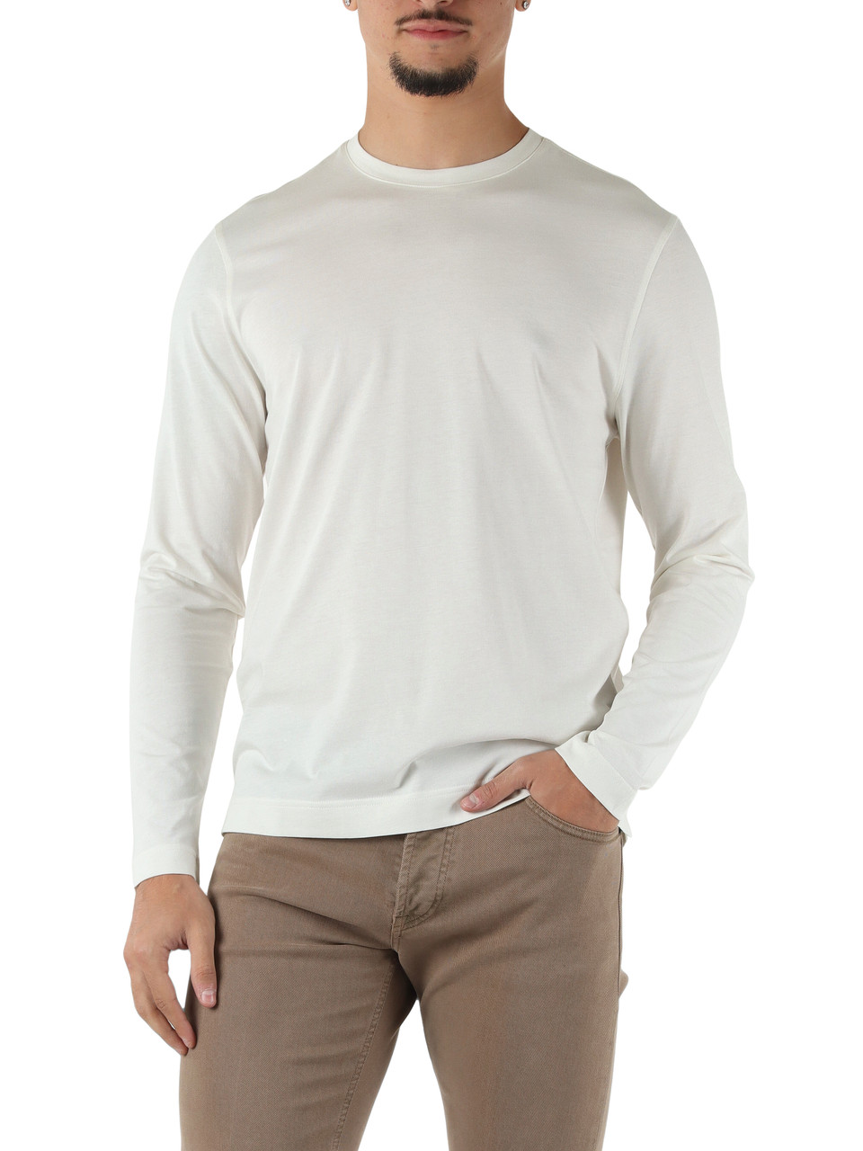 OFF WHITE | T-shirt Second Skin manica lunga in cotone Supima