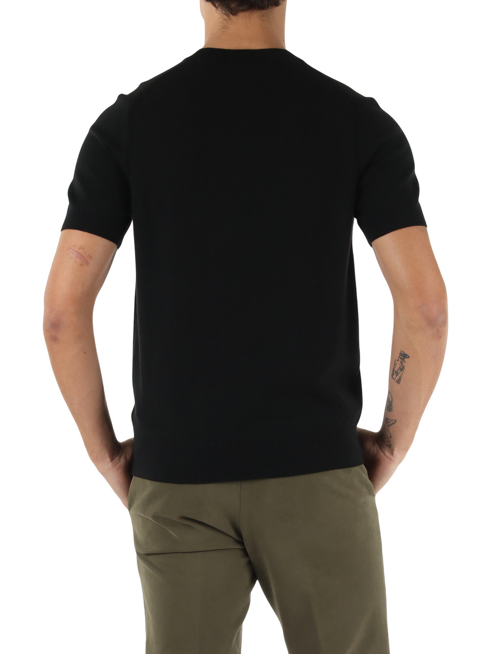 NERO | Maglia Second Skin Viscose Cashmere a maniche corte