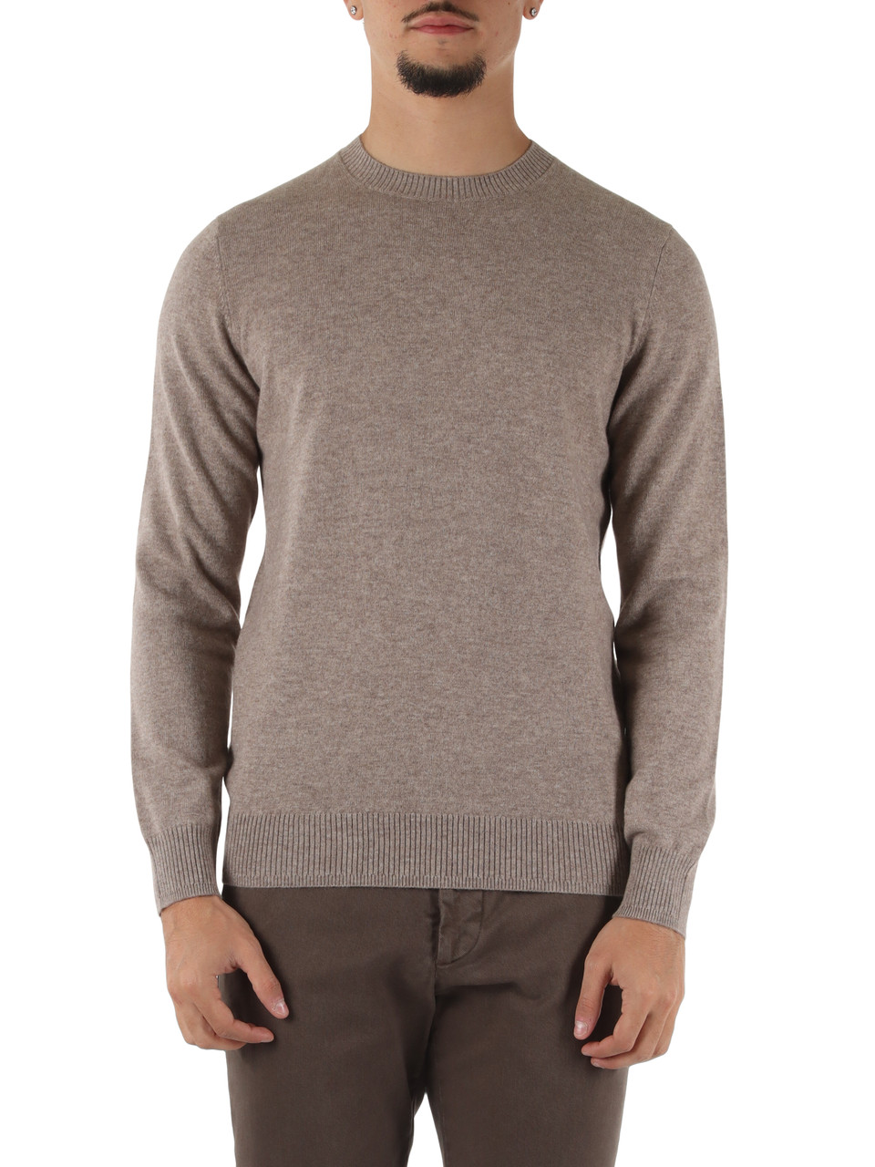 TORTORA | Maglia girocollo in lana e cashmere
