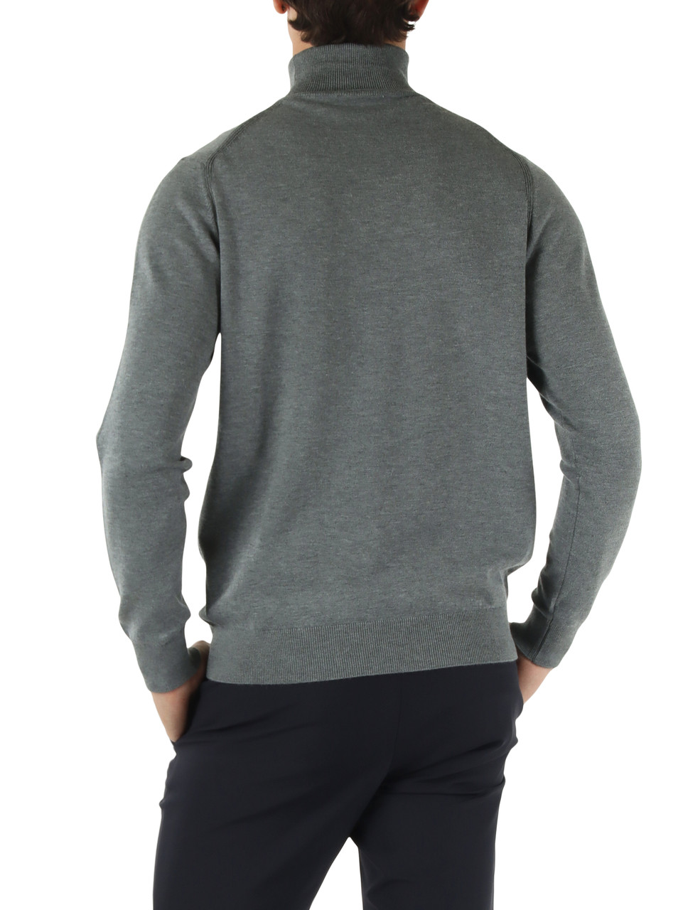 GRIGIO | Maglia collo alto Second Skin Viscose Cashmere