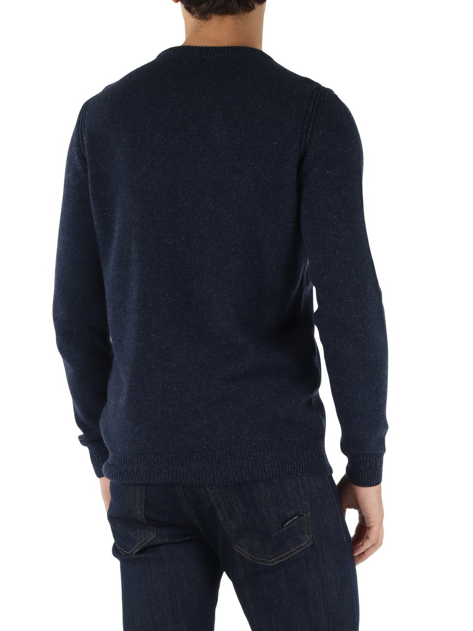 BLU | Maglia girocollo FALLOW in misto lana, viscosa e seta