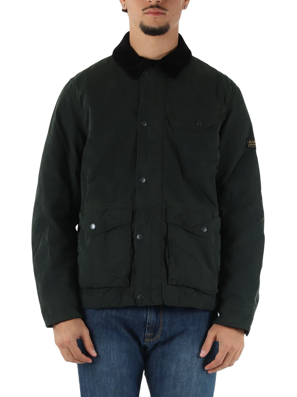 VERDE SCURO | Giacca Drifter Washed di B.Intl. in cotone