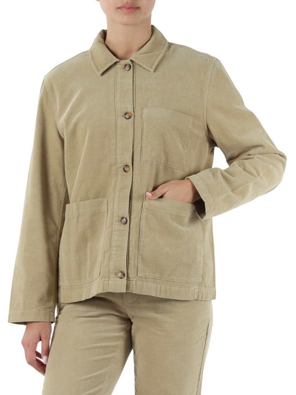 BEIGE | Overshirt in velluto a costine BECKY