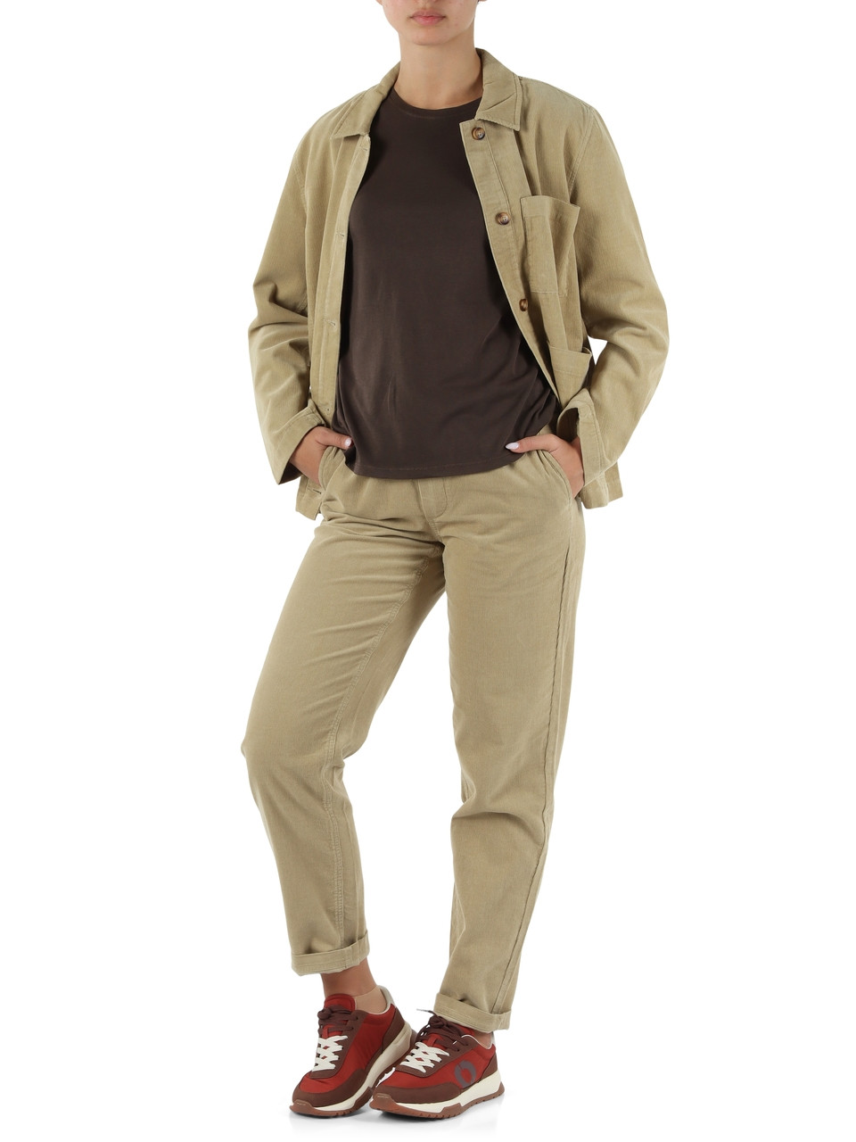 BEIGE | Pantaloni in velluto a costine SANZ