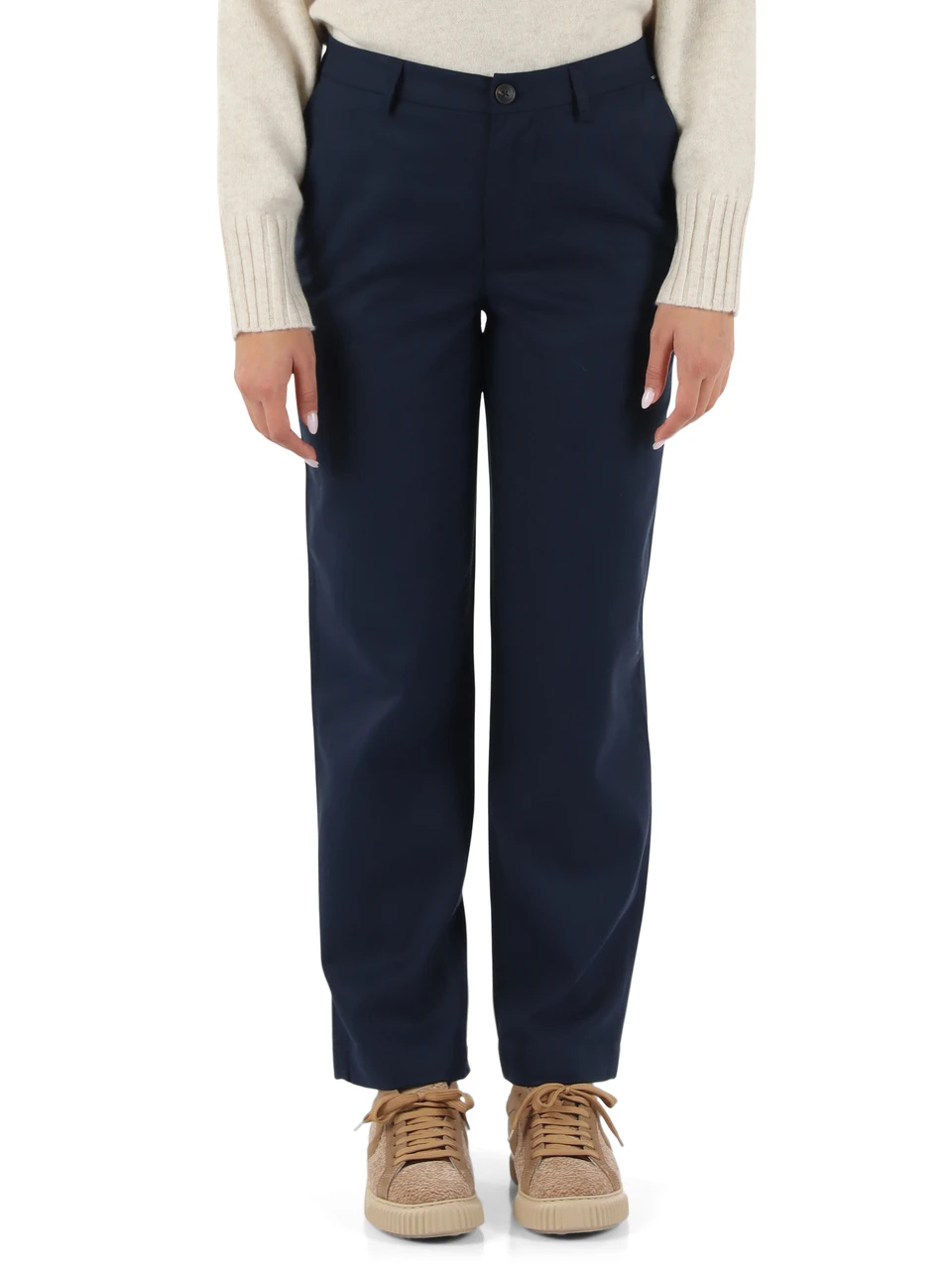 BLU SCURO | Pantaloni in lyocell e cotone GALIA