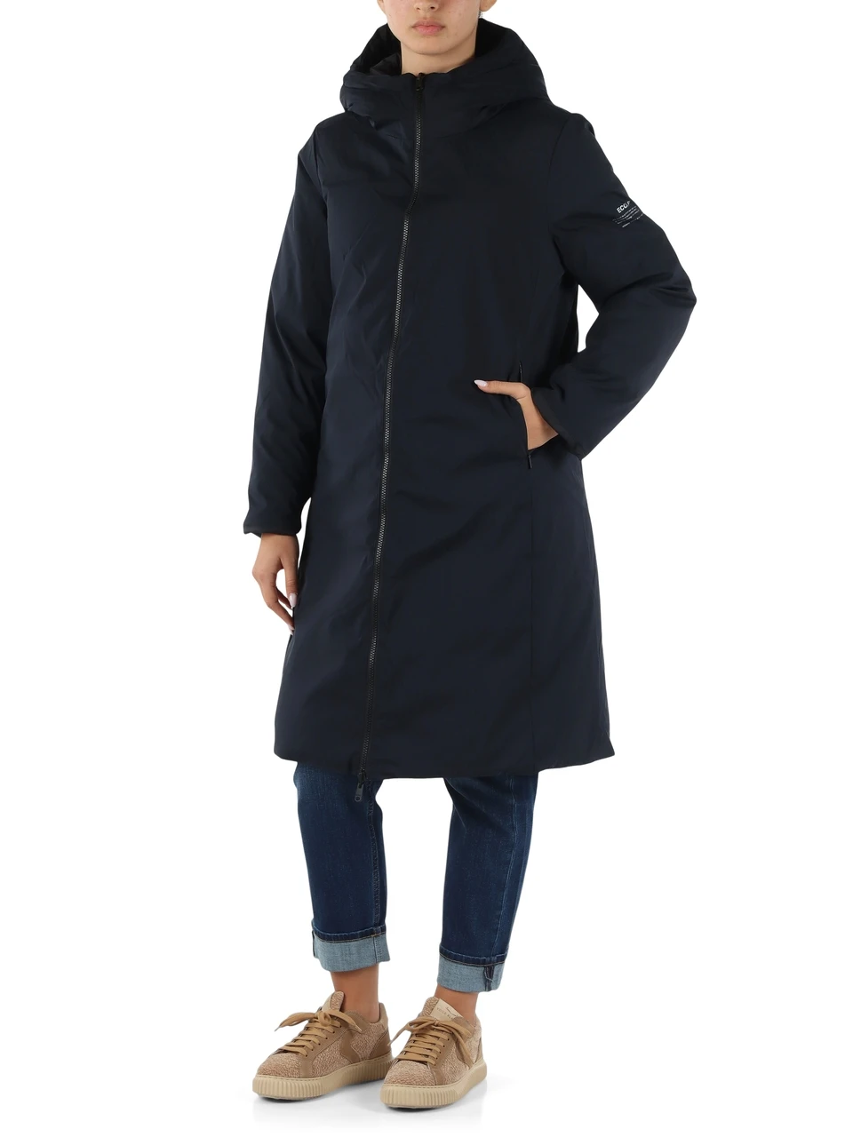 BLU SCURO | Giubbotto lungo reversibile BARU Primaloft