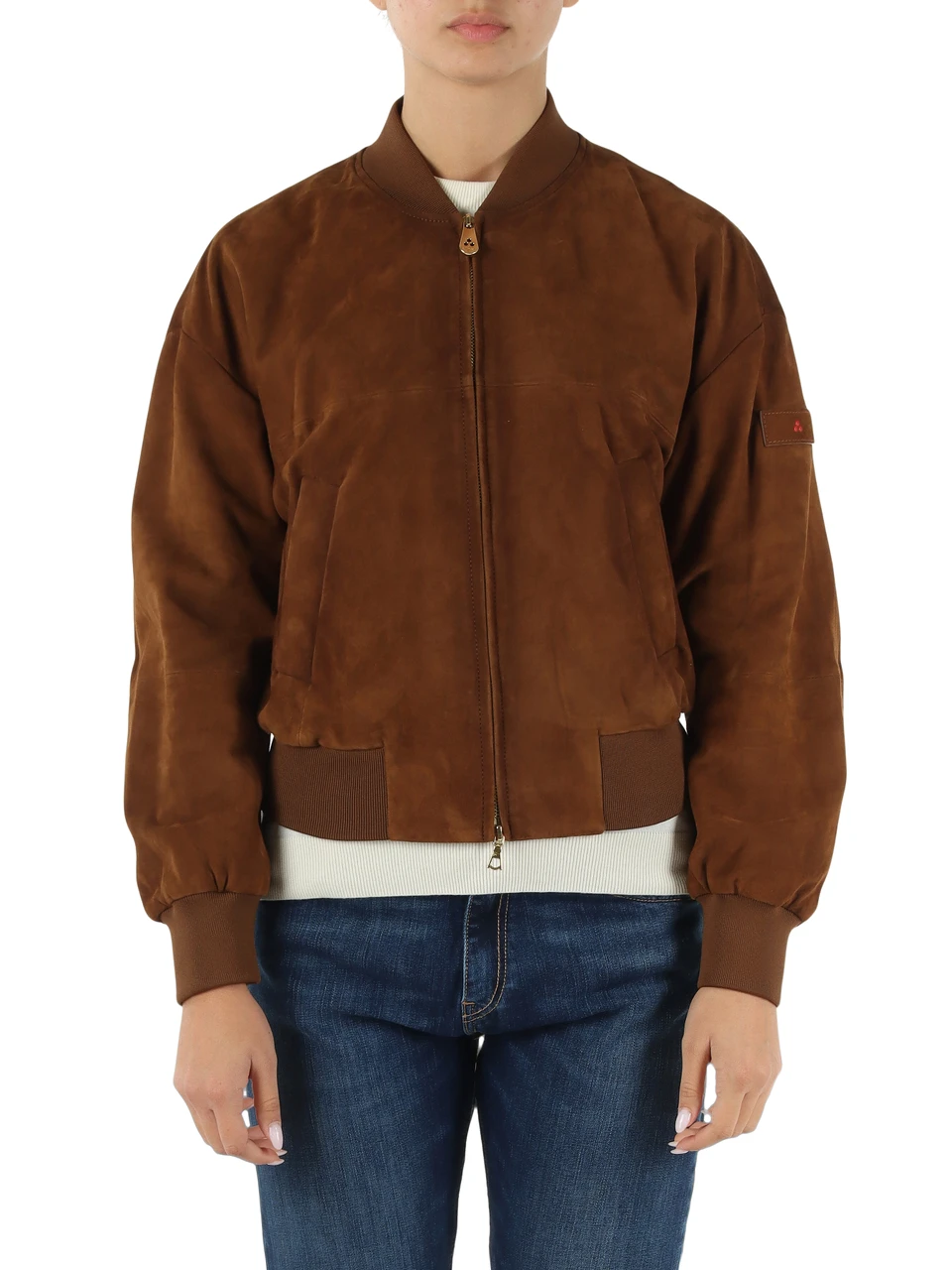 MARRONE | Giacca bomber in pelle RUTI SUEDE SH