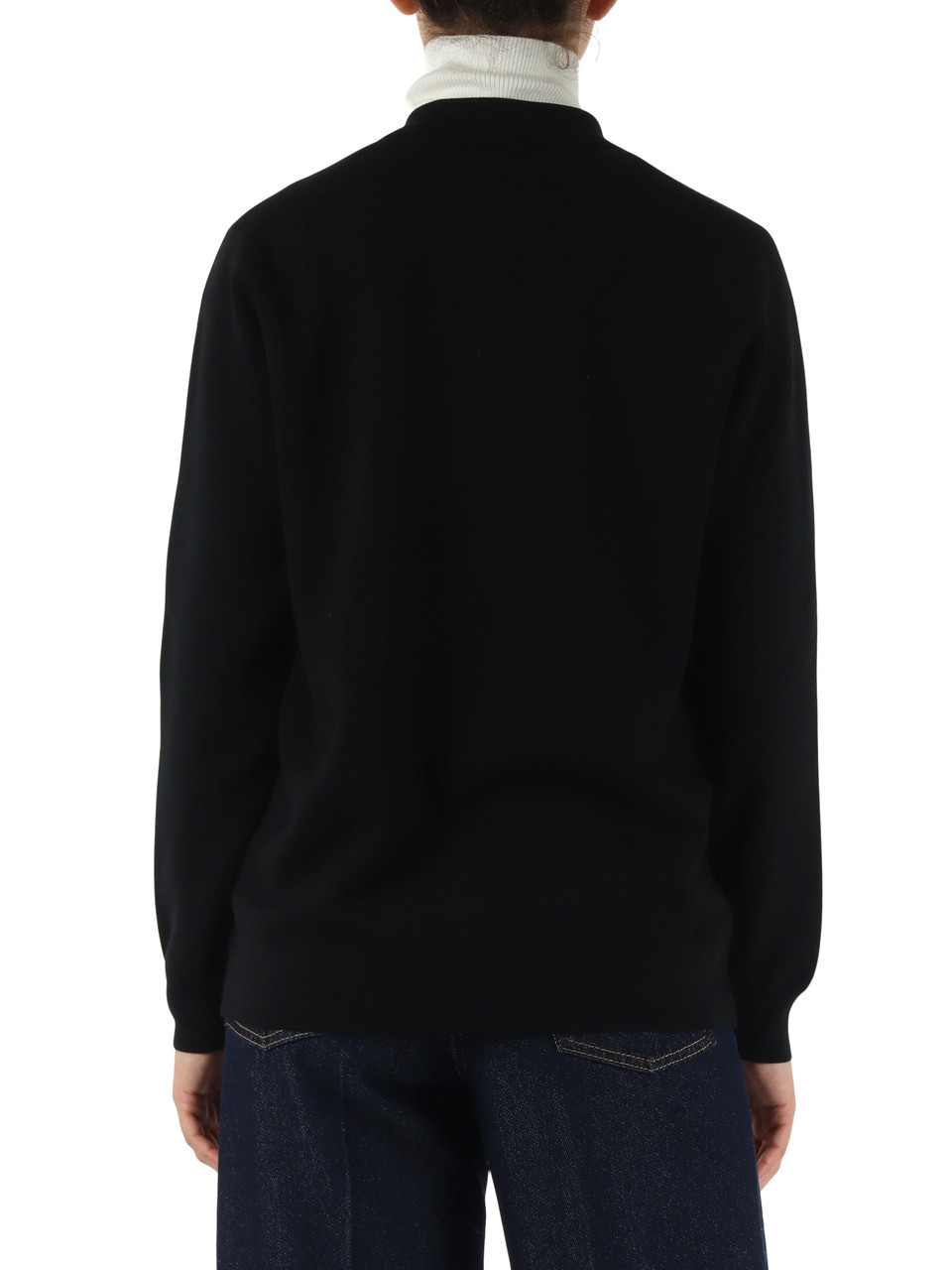 NERO | Cardigan a camicia in lana vergine
