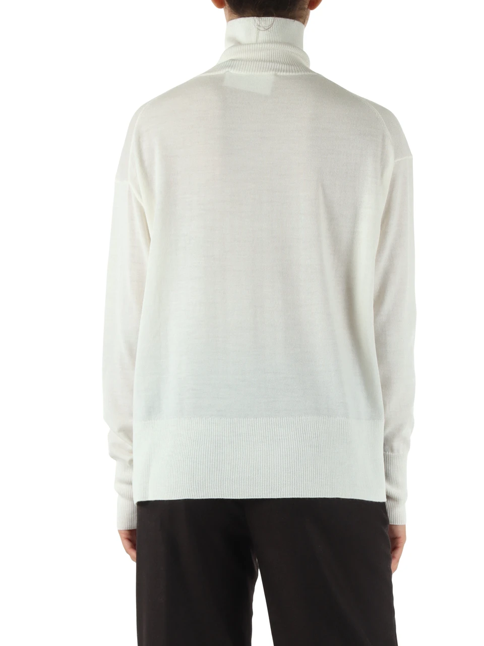 OFF WHITE | Maglia sottile in lana URSA con collo alto