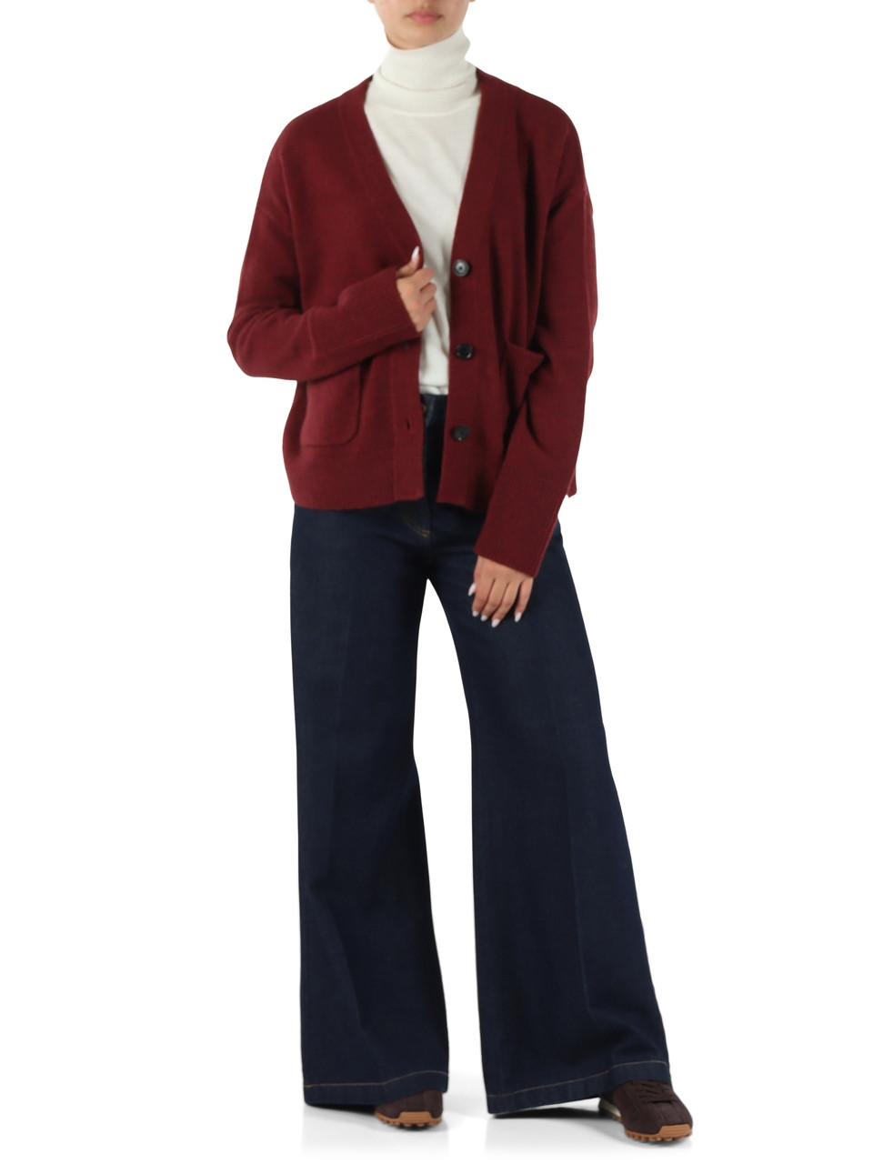 BORDEAUX | Cardigan in lana e yak SAGITTA