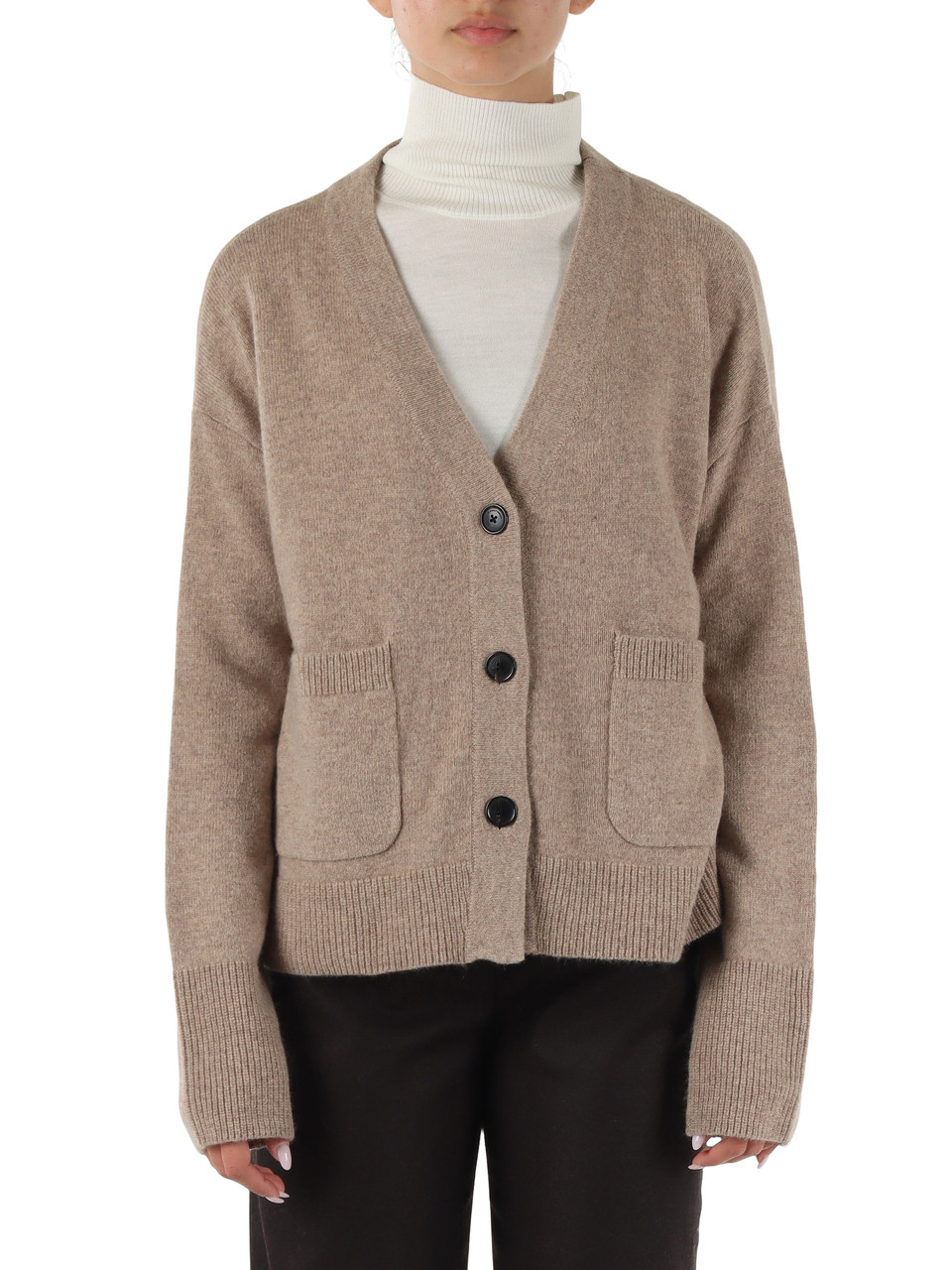 BEIGE | Cardigan in lana e yak SAGITTA