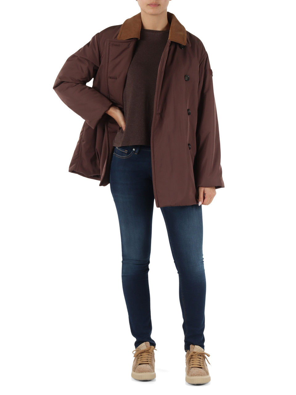 MARRONE | Giacca doppiopetto KEWIN con imbottitura Primaloft