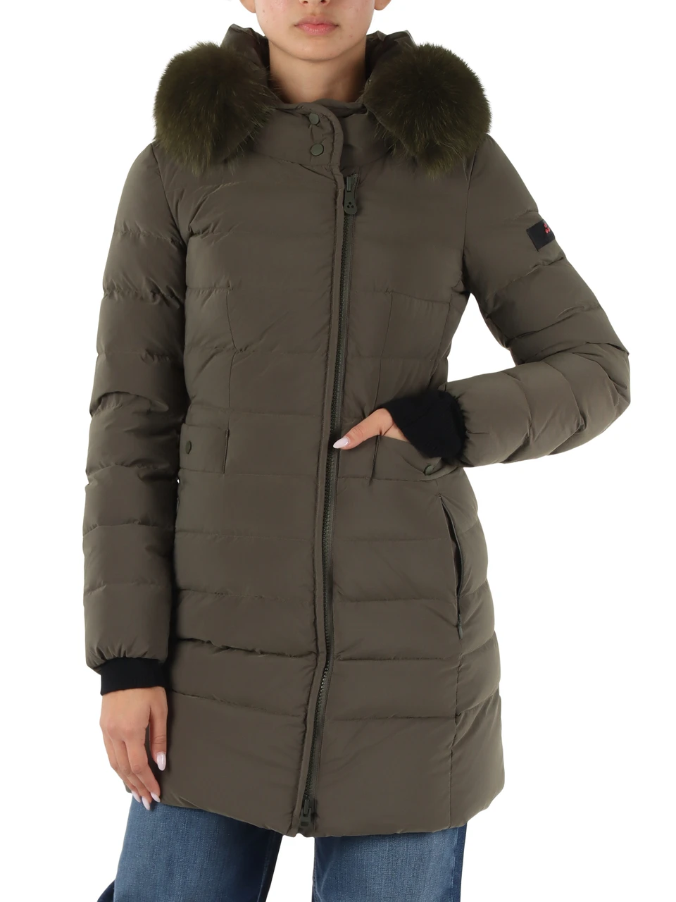 VERDE MILITARE | Piumino trapuntato SERIOLA ML 06 FUR
