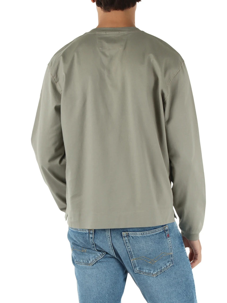 VERDE | T-shirt manica lunga in cotone mercerizzato 30/2