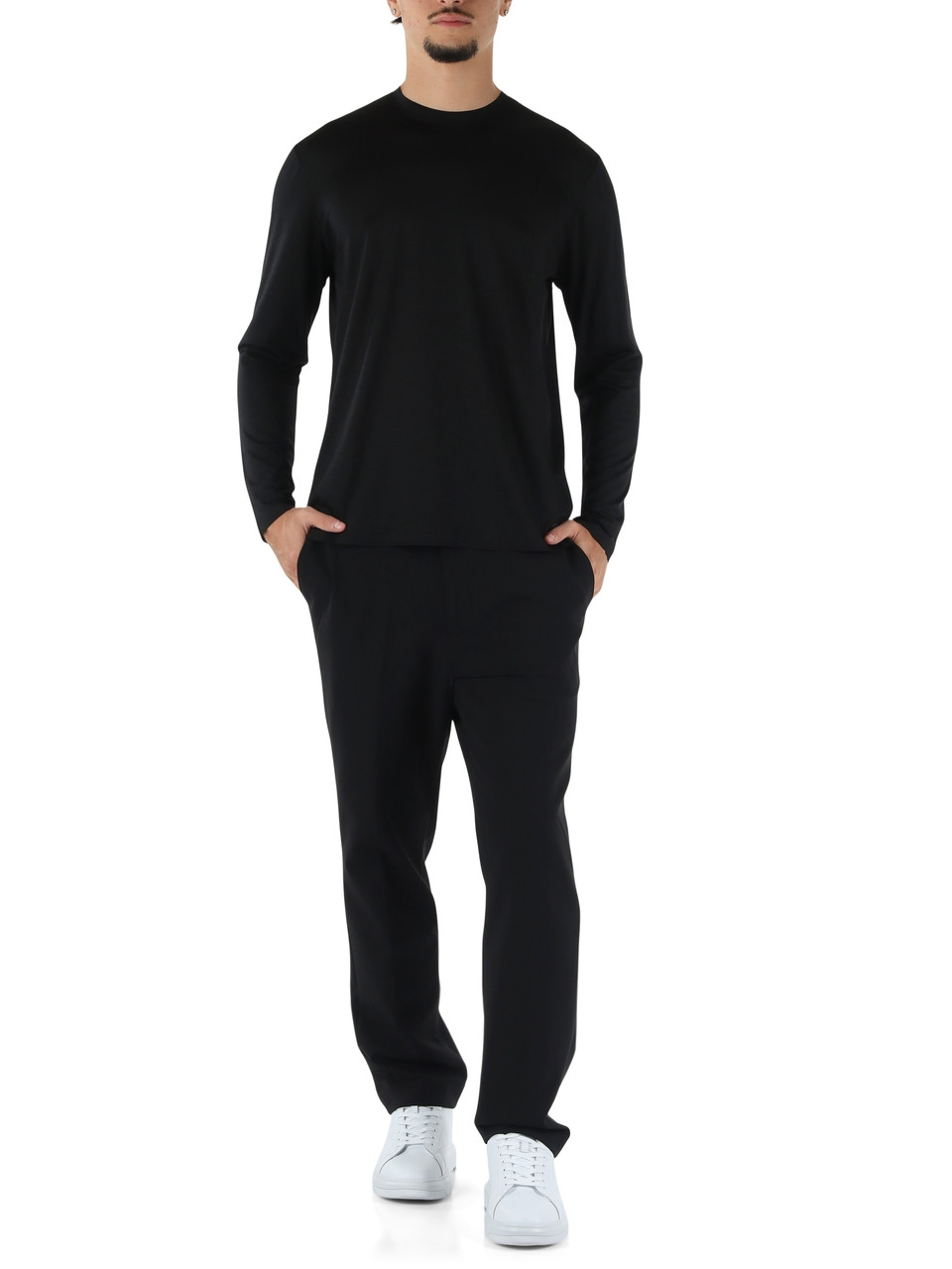 NERO | T-shirt manica lunga WAVE WOOL