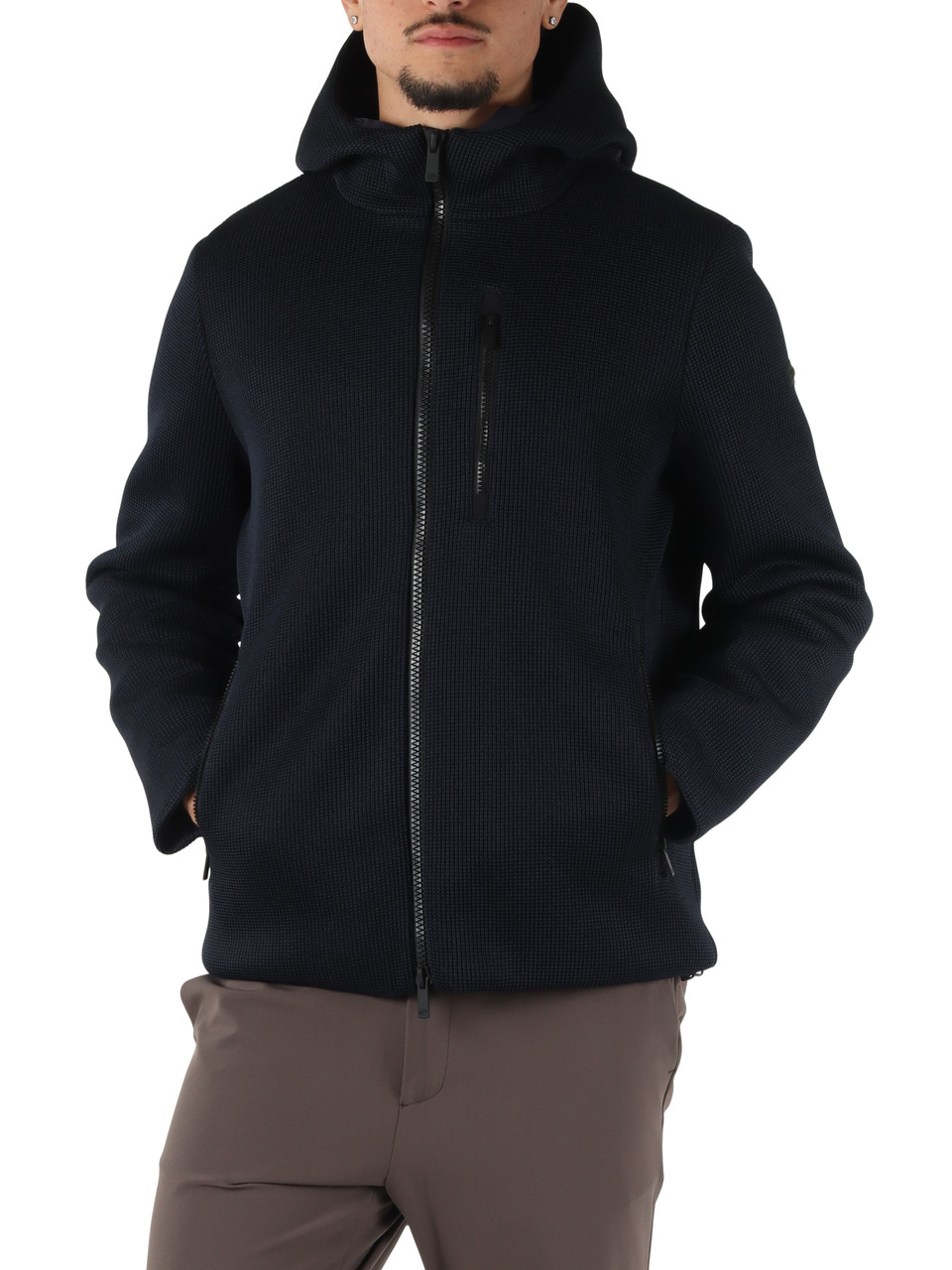 BLU SCURO | Giubbotto con cappuccio BURBER Tricotech Sofeelate