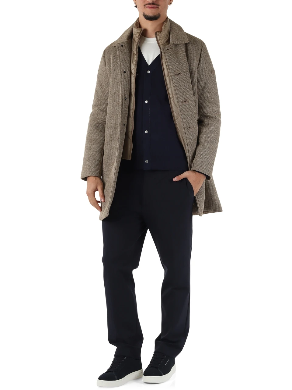 TORTORA | Cappotto tecnico COAT Tricotech con pettorina rimovibile