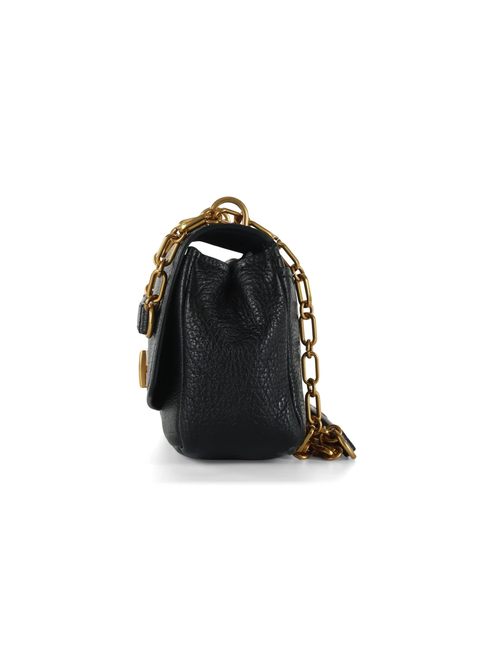 NERO | Borsa a spalla in pelle martellata BRYANT Small