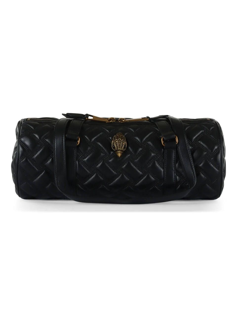 NERO | Borsa a spalla KENSINGTON BARREL in pelle trapuntata