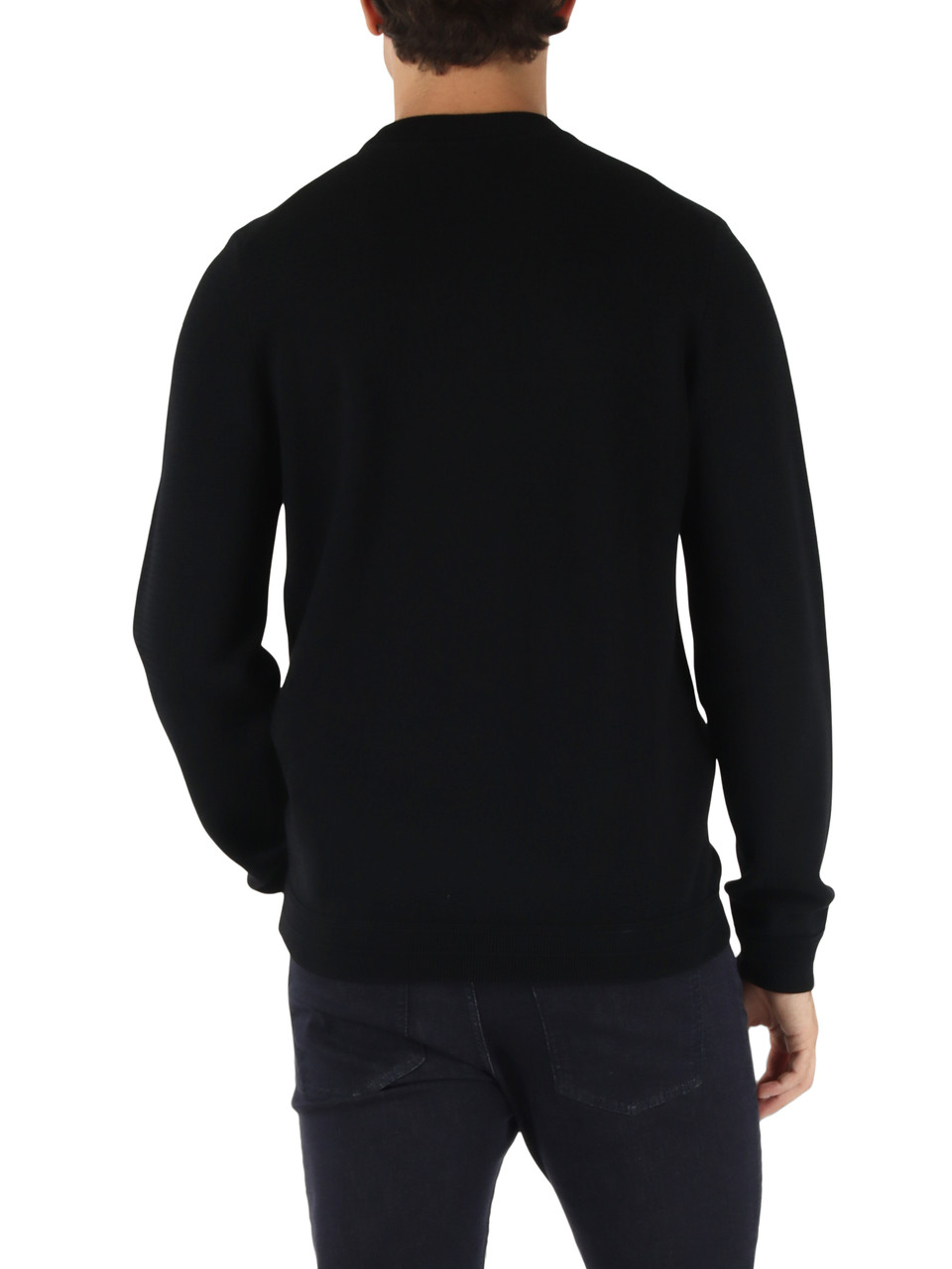 NERO | PORSCHE X BOSS: Maglia girocollo in misto lana vergine