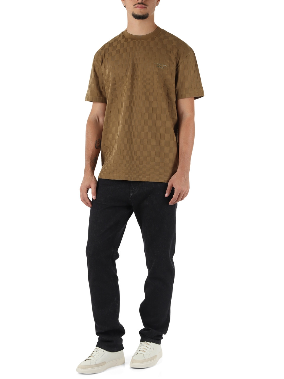 KAKI | PORSCHE X BOSS: T-shirt HeiQ Mint Active Freshness