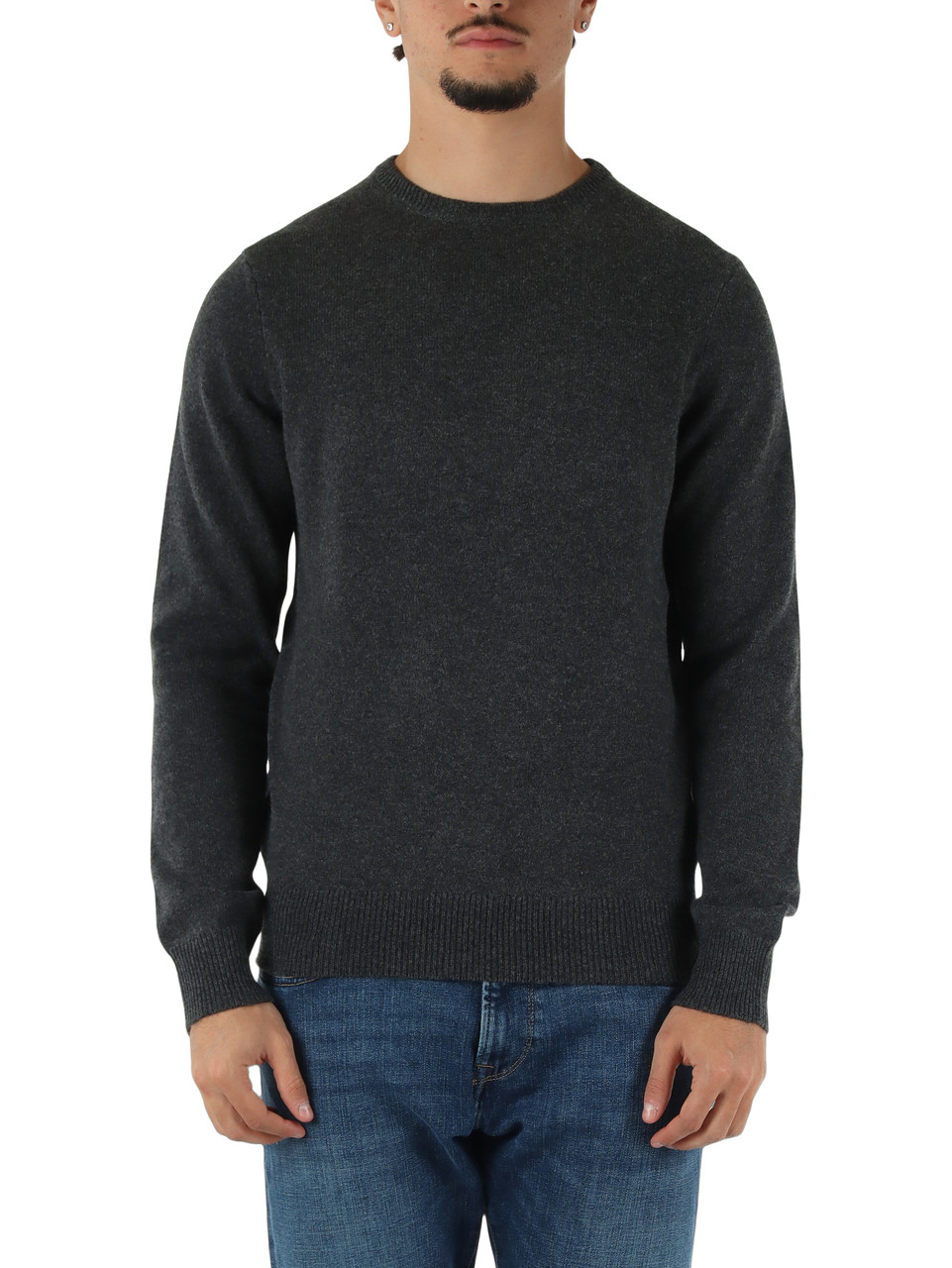 GRIGIO SCURO | Maglia girocollo LAGUNA in lana